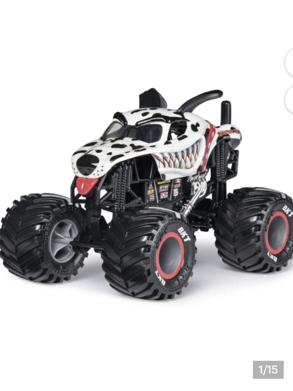 Monster Jam, Official Monster Mutt Dalmatian Monster Truck, Die-Cast  1:24 Hi